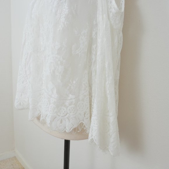 Abercrombie & Fitch White Lace Size XS BOHO Top - Picture 6 of 8